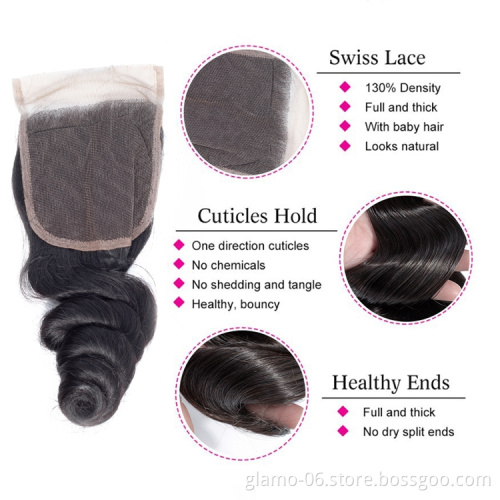 Free shipping virgin brazilian human hair bundles with closure, wholesale straight wave human hair weave